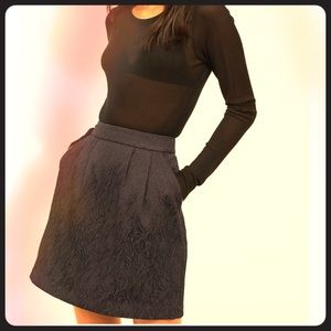 Textured weave skirt